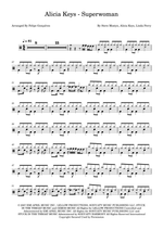 Superwoman - Alicia Keys drum sheet music
