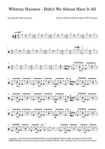 Didn't We Almost Have It All - Whitney Houston drum sheet music