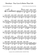 Your Love Is Better Than Life - Newsboys drum sheet music