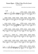 I Won't Say (I'm in Love) - Susan Egan drum sheet music