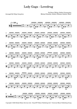 LoveDrug - Lady Gaga drum sheet music
