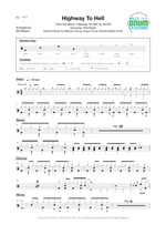 Highway to Hell - AC/DC drum sheet music