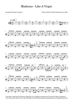 Like a Virgin - Madonna drum sheet music