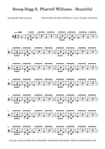 Beautiful - Pharrell Williams drum sheet music