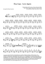 Love Again - Dua Lipa drum sheet music