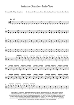 Into You - Ariana Grande drum sheet music