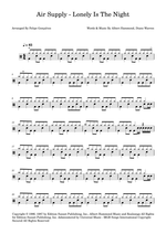 Lonely Is the Night - Air Supply drum sheet music