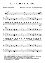 I Was Made for Lovin' You - Kiss drum sheet music