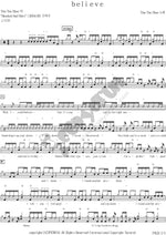 Believe Two Ton Shoe Full Drum Transcription / Drum Sheet Music COPYDRUM