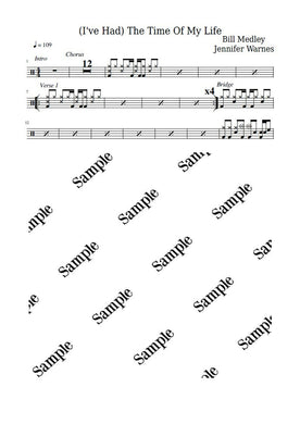(I've Had) the Time of My Life Bill Medley & Jennifer Warnes Full Drum Transcription / Drum Sheet Music KiwiDrums