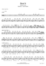 Beat It (Drum cover) Michael Jackson Full Drum Transcription / Drum Sheet Music COPYDRUM