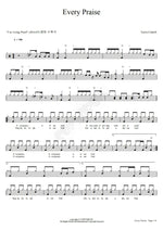 Every Praise Travis Cottrell Full Drum Transcription / Drum Sheet Music COPYDRUM