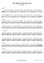 We Didn't Start the Fire Fall Out Boy Full Drum Transcription / Drum Sheet Music COPYDRUM