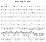 Never Tear Us Apart Inxs Full Drum Transcription / Drum Sheet Music Cyril Mayer