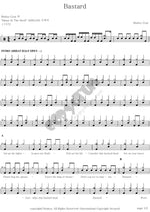 Bastard Motley Crue Full Drum Transcription / Drum Sheet Music COPYDRUM