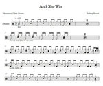 And She Was Talking Heads Full Drum Transcription / Drum Sheet Music Franki Bio