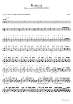 Hysteria (COOP3RDRUMM3R Drum Cover) Muse Full Drum Transcription / Drum Sheet Music COPYDRUM