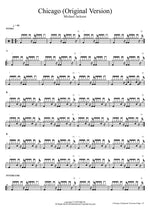 Chicago (Original Version) Michael Jackson Full Drum Transcription / Drum Sheet Music COPYDRUM