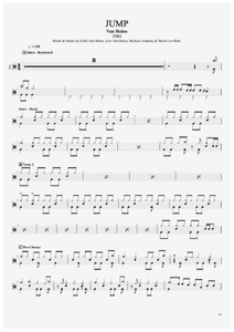 Jump - Van Halen - Full Drum Transcription / Drum Sheet Music - AriaMus.com