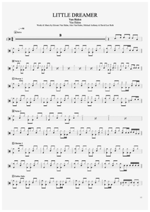 Little Dreamer - Van Halen - Full Drum Transcription / Drum Sheet Music - AriaMus.com