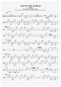Top of the World - Van Halen - Full Drum Transcription / Drum Sheet Music - AriaMus.com