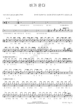It's Raining (비가 온다) Kang Seung Ha, H Code (강승하,에이치코드(H CODE)) Full Drum Transcription / Drum Sheet Music COPYDRUM