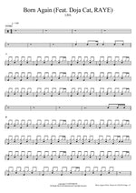 Born Again (Feat. Doja Cat, RAYE) LISA Full Drum Transcription / Drum Sheet Music COPYDRUM