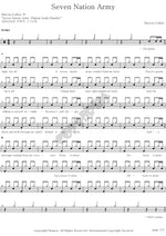 Seven Nation Army Marcus Collins Full Drum Transcription / Drum Sheet Music COPYDRUM