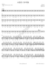 Love Feels Awkward (사랑이 어색해) As One (애즈원) Full Drum Transcription / Drum Sheet Music COPYDRUM