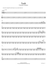 Teeth 5 Seconds of Summer Full Drum Transcription / Drum Sheet Music COPYDRUM
