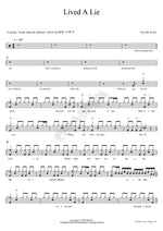 Lived a Lie You Me at Six Full Drum Transcription / Drum Sheet Music COPYDRUM