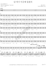 I Will Be Here in This Place (난 여기 이곳에 있겠지) Broken Valentine (브로큰 발렌타인) Full Drum Transcription / Drum Sheet Music COPYDRUM
