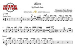 Alive Pearl Jam Full Drum Transrciption / Drum Sheet Music Intense Rhythm Drum Studio