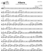 Afuera Caifanes Simplified Drum Transcription / Drum Sheet Music DrumSetSheetMusic.com