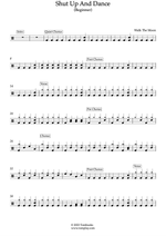 Shut Up and Dance - Walk the Moon drum sheet music