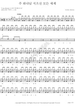How Great Thou Art (주 하나님 지으신 모든 세계) I Am Melody Full Drum Transcription / Drum Sheet Music COPYDRUM