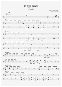 Is This Love - Whitesnake - Full Drum Transcription / Drum Sheet Music - AriaMus.com