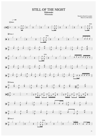 Still of the Night - Whitesnake - Drum Sheet Music - AriaMus.com ...