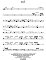 Angels - Robbie Williams drum sheet music