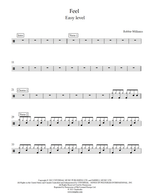 Feel - Robbie Williams drum sheet music