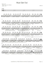 Must Get Out Maroon 5 Full Drum Transcription / Drum Sheet Music COPYDRUM