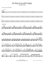En Esto Creo (El Credo) Hillsong Worship Full Drum Transcription / Drum Sheet Music COPYDRUM