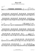 Blast Off Bruno Mars, Anderson .Paak, Silk Sonic Full Drum Transcription / Drum Sheet Music COPYDRUM