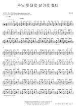 I Have Decided to Live for the Lord (주님 뜻대로 살기로 했네) Park Ji Hyun (박지현) Full Drum Transcription / Drum Sheet Music COPYDRUM