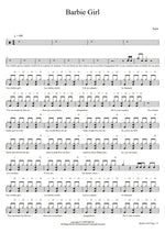 Barbie Girl Aqua Full Drum Transcription / Drum Sheet Music COPYDRUM