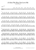(I Like) The Way You Love Me Michael Jackson Full Drum Transcription / Drum Sheet Music COPYDRUM