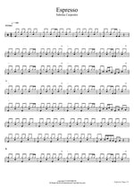 Espresso Sabrina Carpenter Full Drum Transcription / Drum Sheet Music COPYDRUM