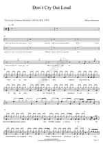 Don`t Cry Out Loud Melissa Manchester Full Drum Transcription / Drum Sheet Music COPYDRUM