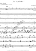 She's the One Robbie Williams Full Drum Transcription / Drum Sheet Music COPYDRUM