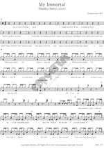 Evanescence (Madilyn Bailey cover) My Immortal Full Drum Transcription / Drum Sheet Music COPYDRUM